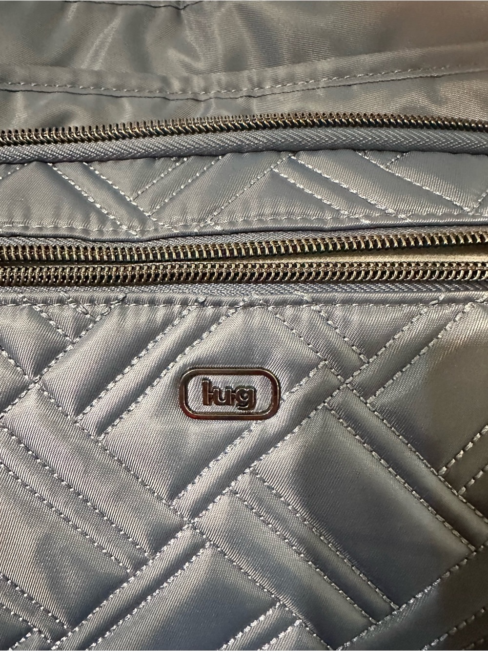 Lug Quilted Light Blue Crossbody Bag - Women's Shoulder Bag - Picture 2 of 4